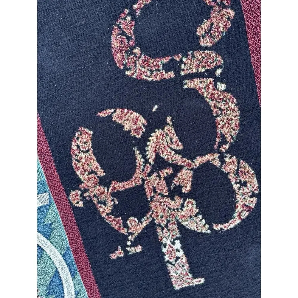 OK Go Band Woven Throw Blanket Afghan Fringe Tapestry Wall Hanging 60x80 Rare